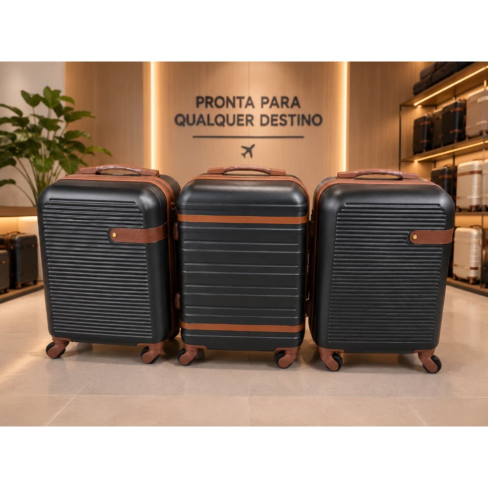 Mala de Viagem Premium WEIFU Rígida PP 4 Rodas 360° Diversos Tamanhos