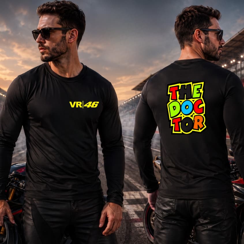 Camisa Térmica UV50+ Segunda Pele Motoqueiro Moto Racing Manga Longa Estampa Esportiva