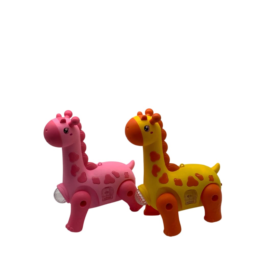 Brinquedo Robô Girafa Com Luzes Led Movimento E Som