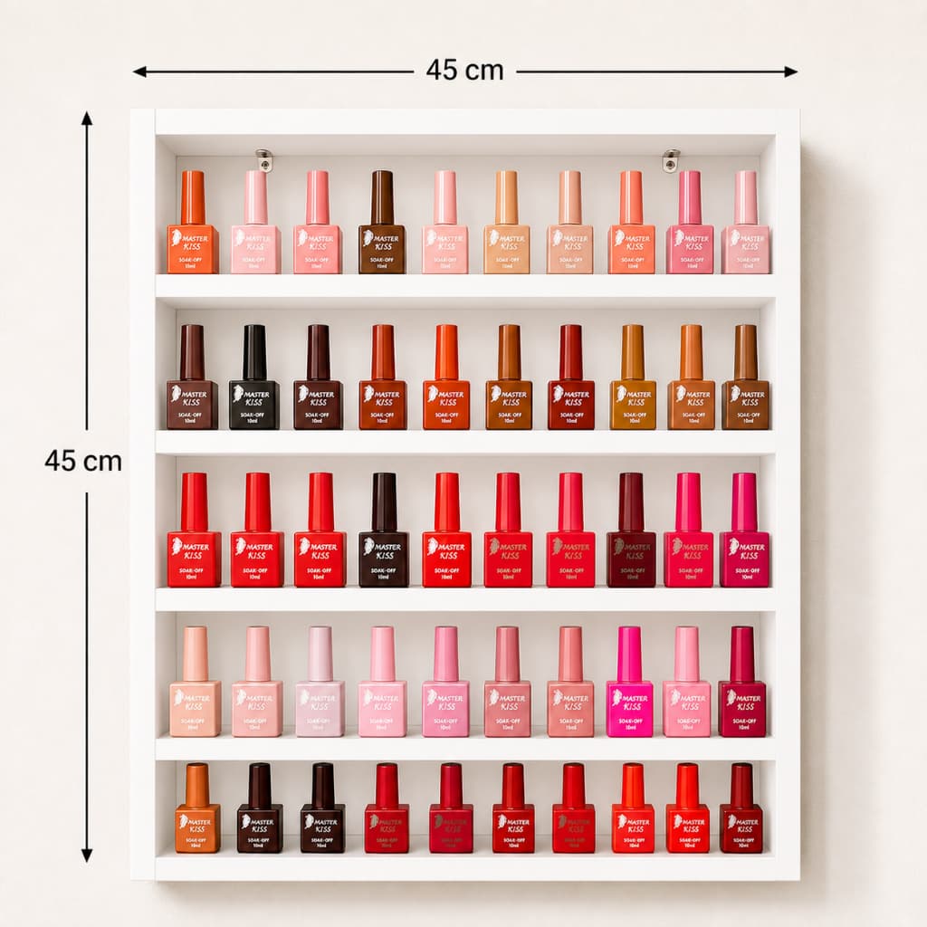 Nicho Prateleira 64X64 de Parede Expositor Para  Esmaltes Para Manicure Salão
