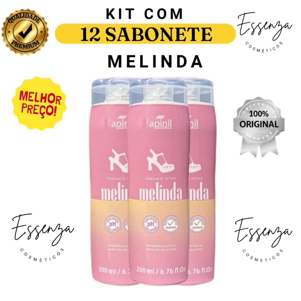 12 und Sabonete Íntimo MELINDA Apinil - Revenda Atacado | PH Balanceado