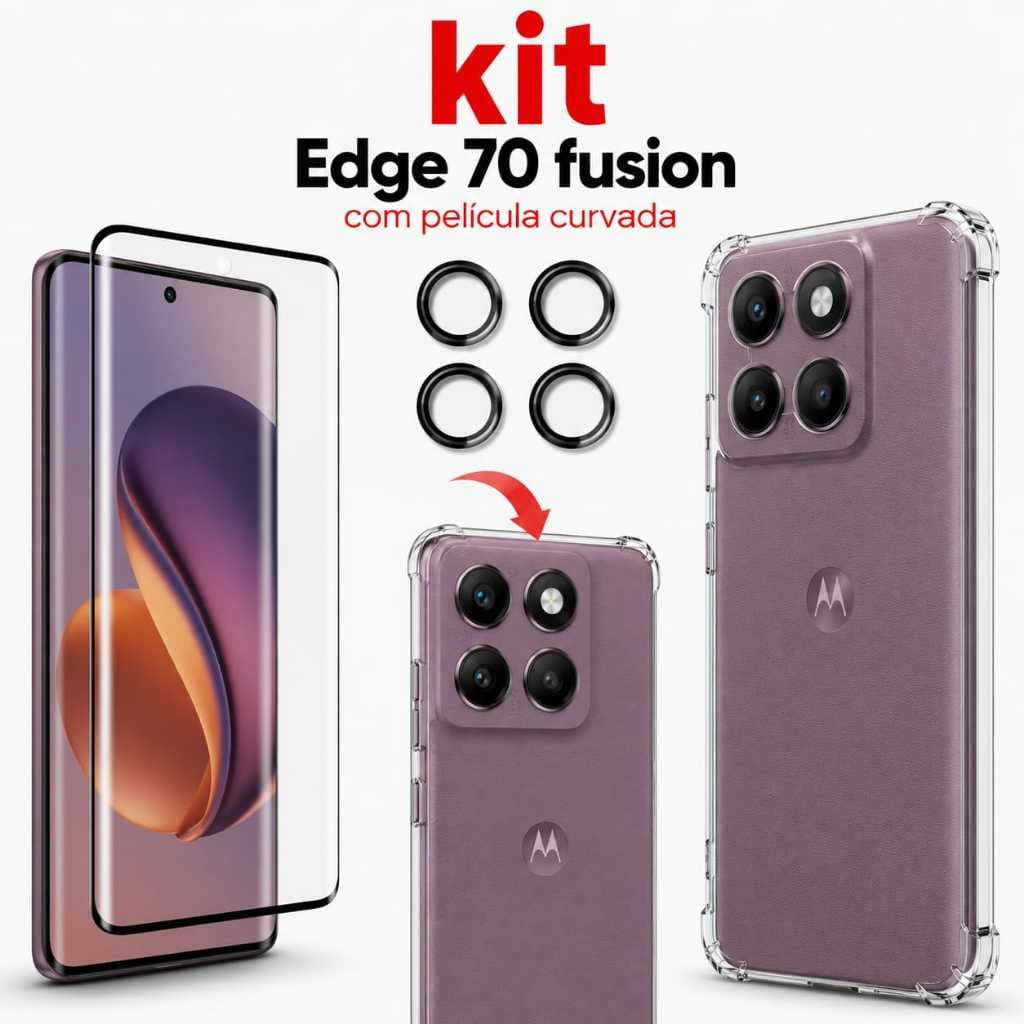 Película Curvada  - Película da câmera - Capinha Anti Impacto Para EDGE 70 Fusion 5G