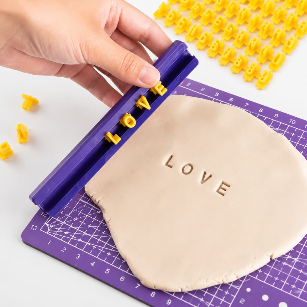 Marcador Alfabeto Carimbo Letras Numeros Pasta Americana Cerâmica Confeitaria