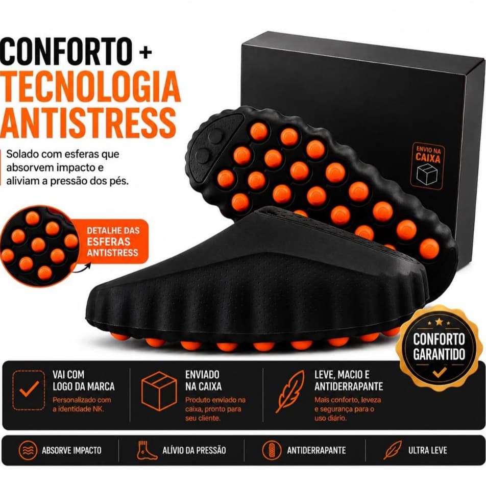 Chinelo Mind Confortavel Confort Antiderrapante