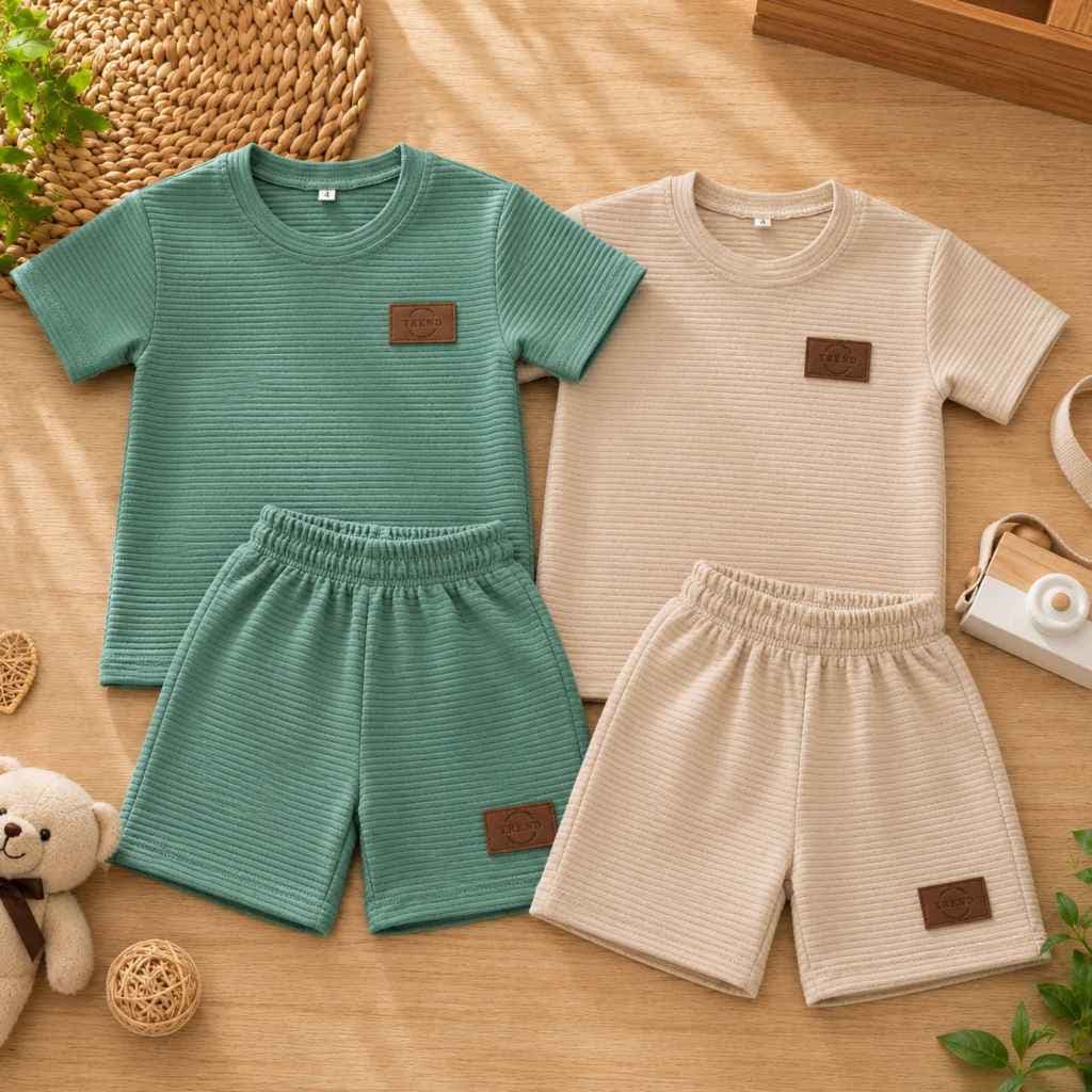 2 Conjunto Texturizado Infantil Masculino Infantil Menino Casual 02 ao 10