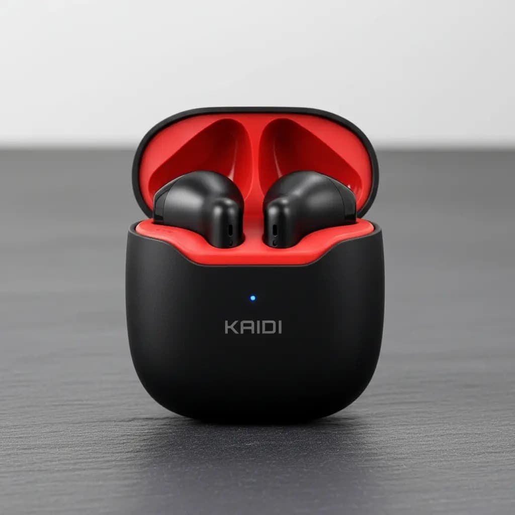 Fone de Ouvido Gamer Sem Fio Kaidi KD-771 TWS Bluetooth In-Ear Luz LED Microfone com Estojo de Recarga