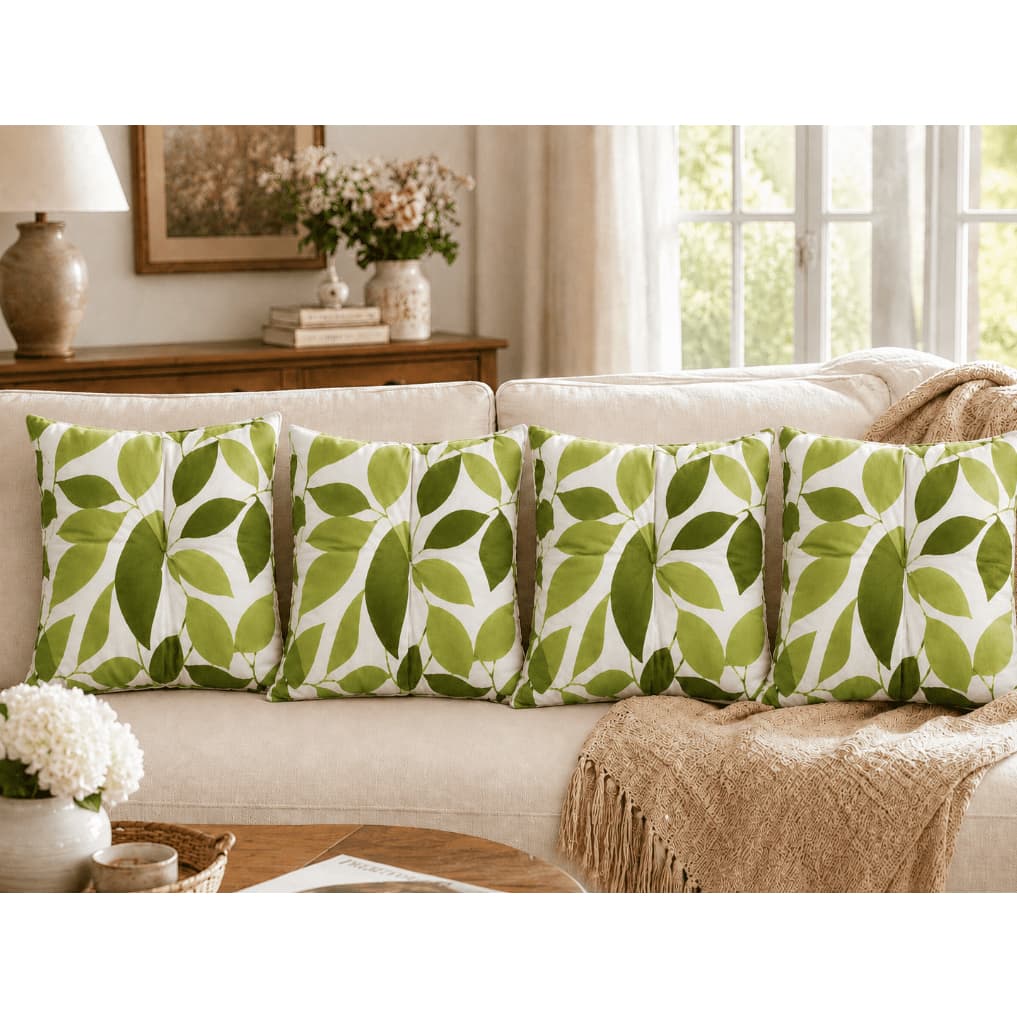 Kit 4 Almofadas Decorativas 45x45cm com Enchimento Estampadas para Sofá e Cama