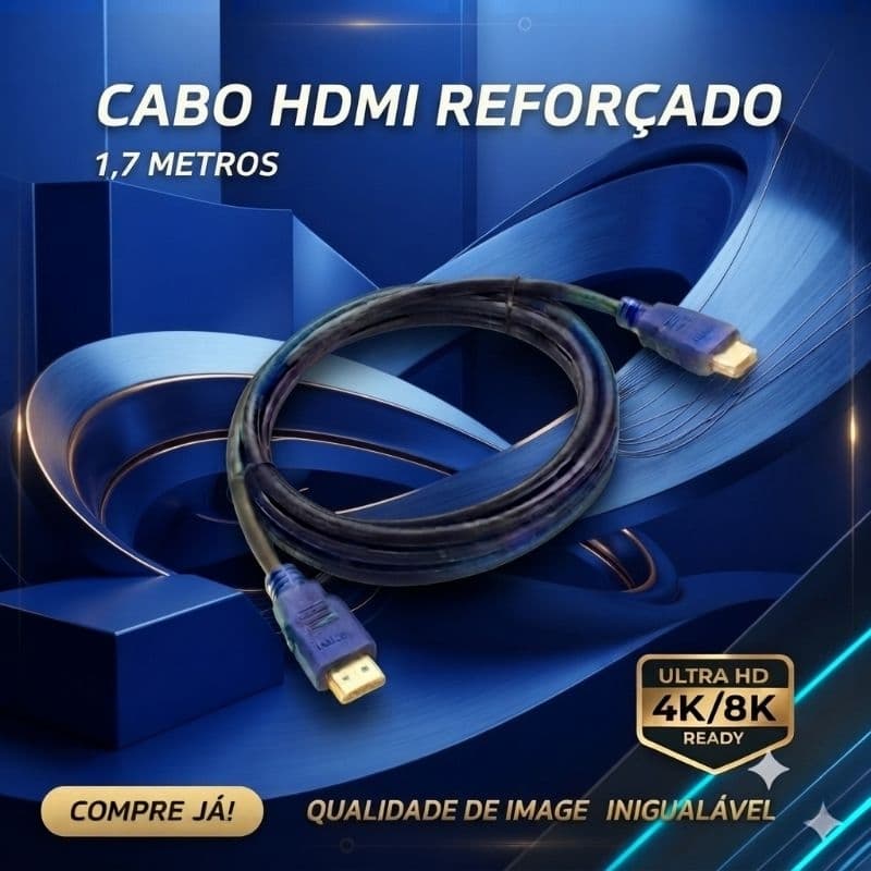 Cabo HDMI 2.0 4k 3d Ultra HD 1,7 Metros
