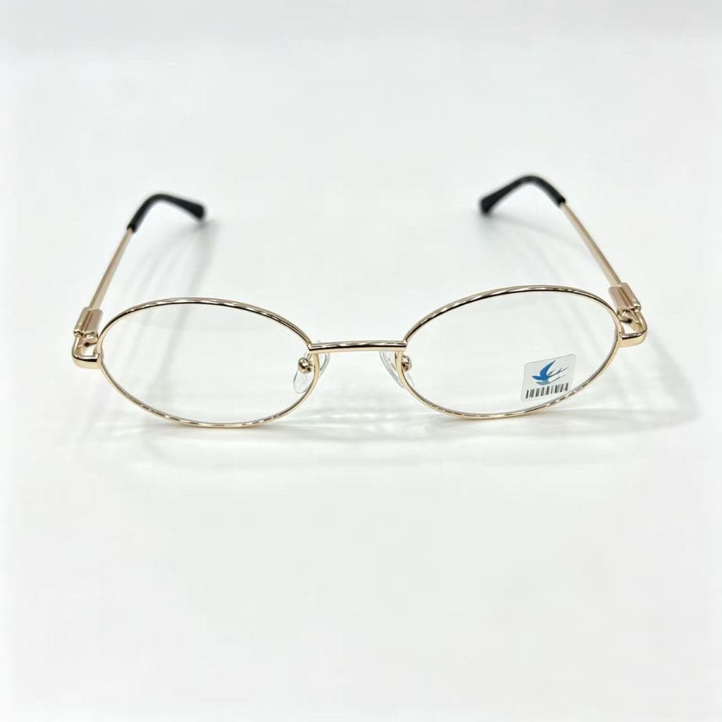 Óculos retrô com armação oval pequena, ultraleves e com design artístico, lentes sem grau.