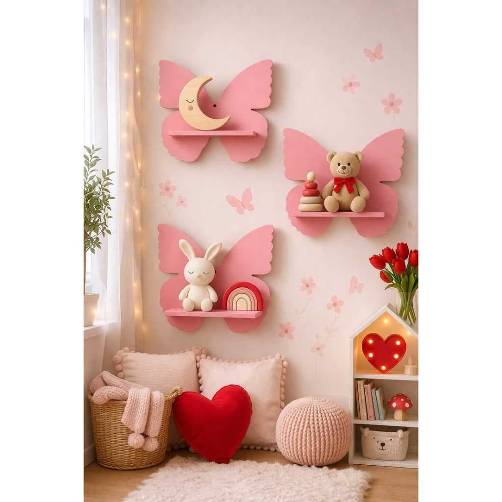 Prateleira  para quarto infantil parede bebê Prateleira Montessori livros  Prateleira decorativa MDF  Kit prateleiras