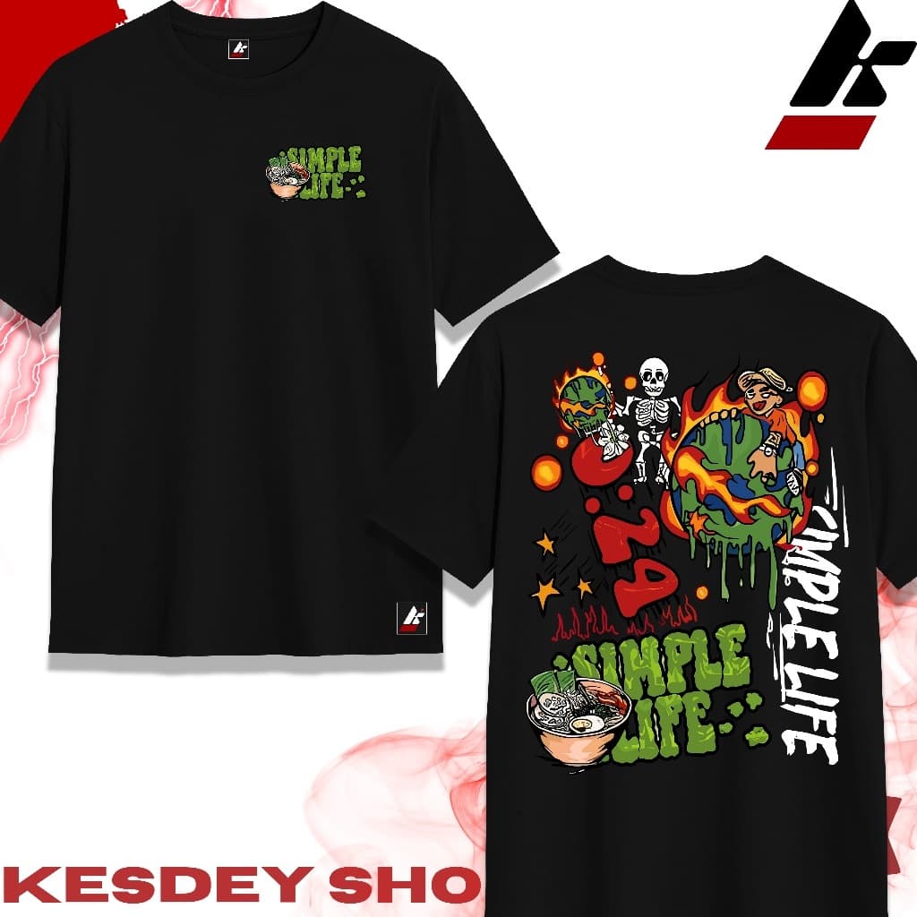 CAMISETA T-SHIRT 100% Algodão camisa UNISSEX STREETWEAR Estampa DESENHO SIMPLE LIFE