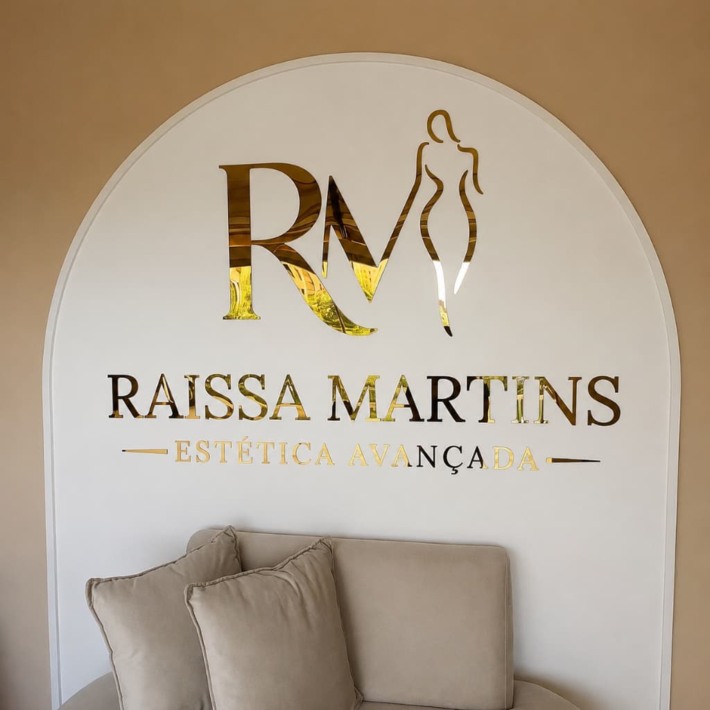 Letreiro Logo em Acrílico Espelhado 2mm Personalizado Logomarca Sua Logotipo