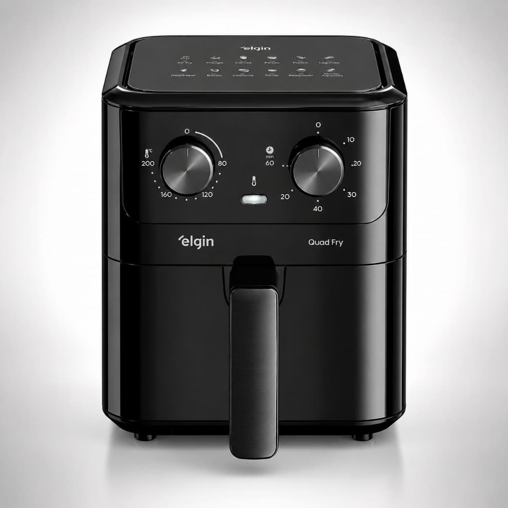Air Fryer Elgin Quad Fry 4,2L 1400W 127V Fritadeira Elétrica Sem Óleo Antiaderente