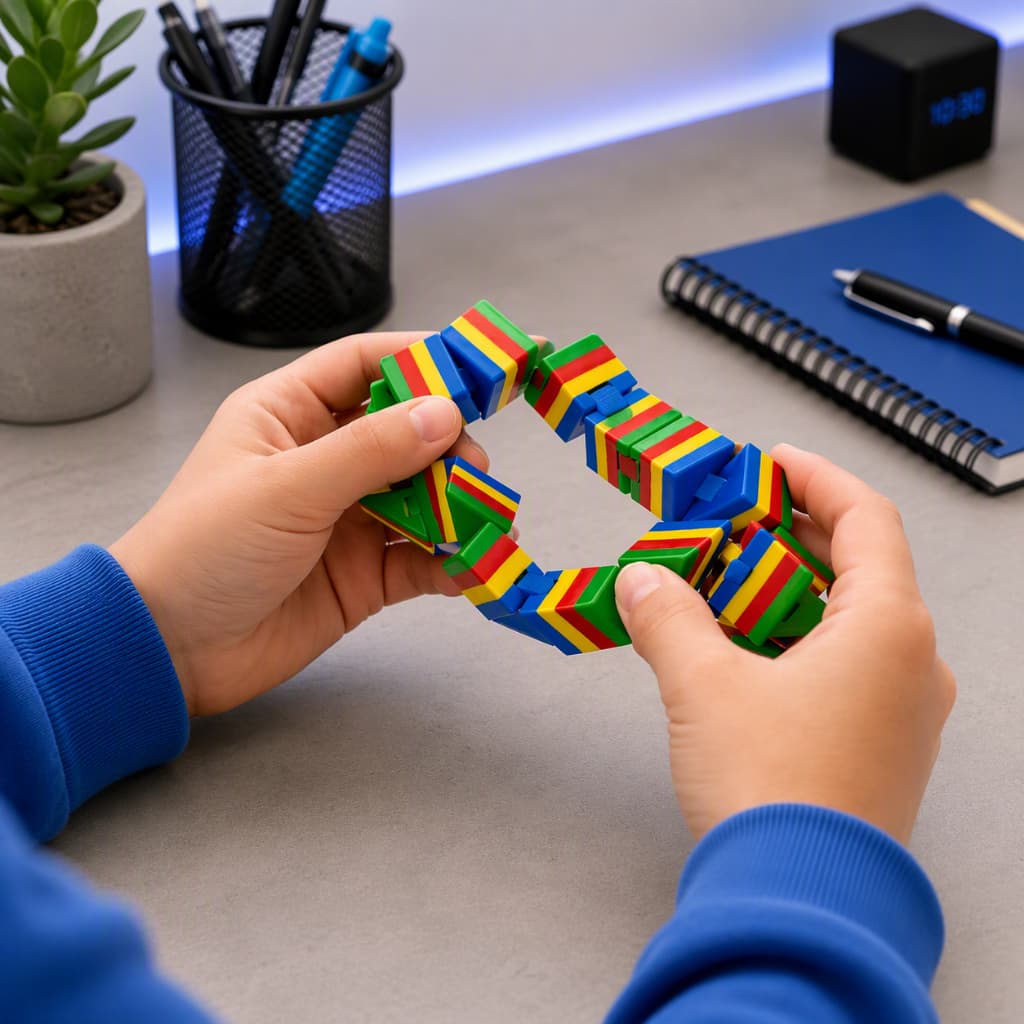 Cubo Sensorial Anti-Estresse Fidget 3D Reduz Ansiedade, Autismo, TDAH e Neurodivergência Sensorial