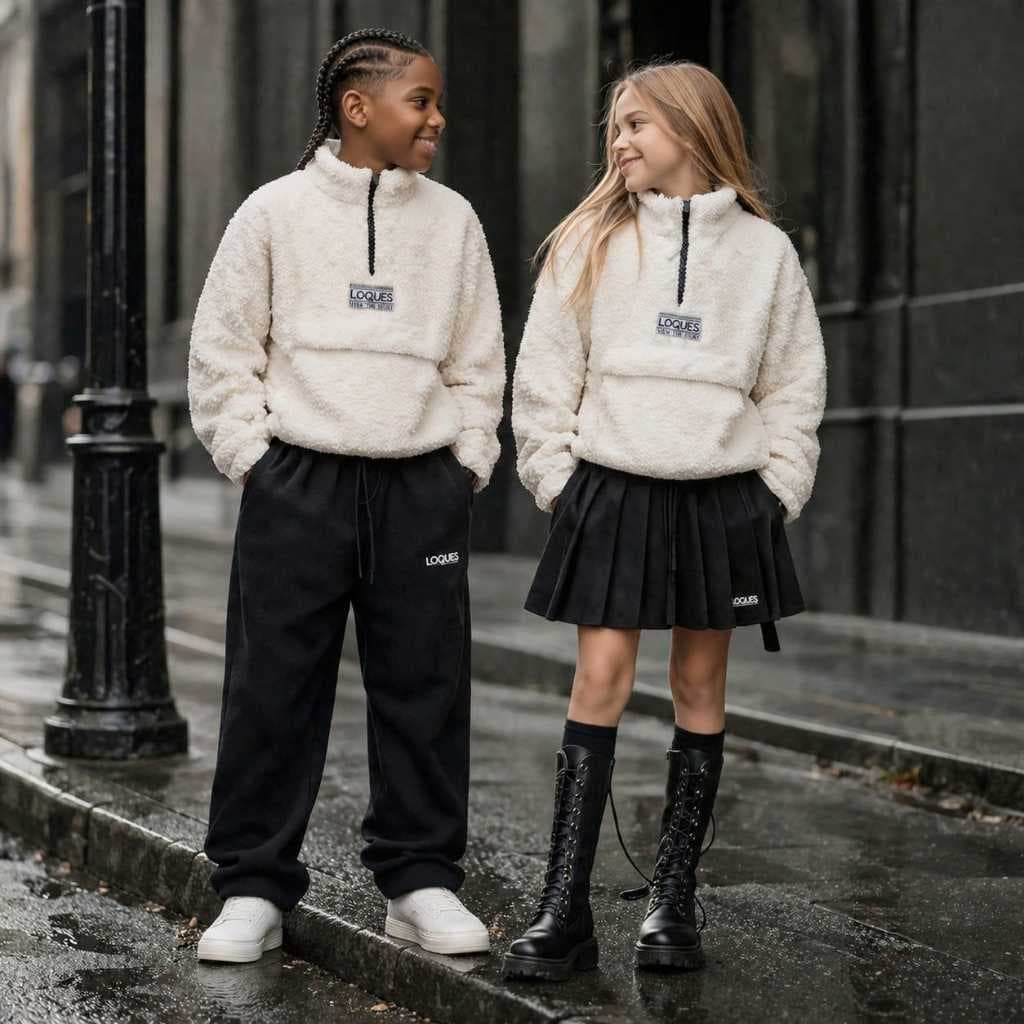 Casaco Teddy Overzide Minimalista Moda Gringa Infantil Unissex Menino Menina