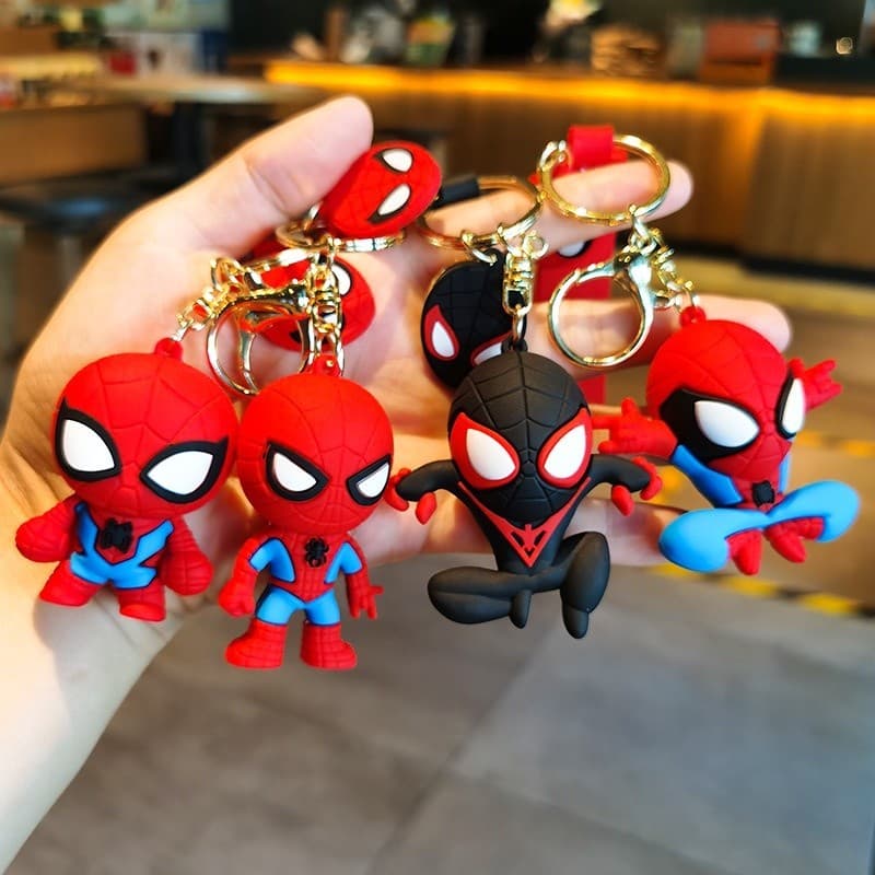 kit 2/5/10 Lembranças/Keychains/Cartoon Marvel Super Epoxy Spider-Man Chaveiro De silicone pvc Jóias Pequeno Presente