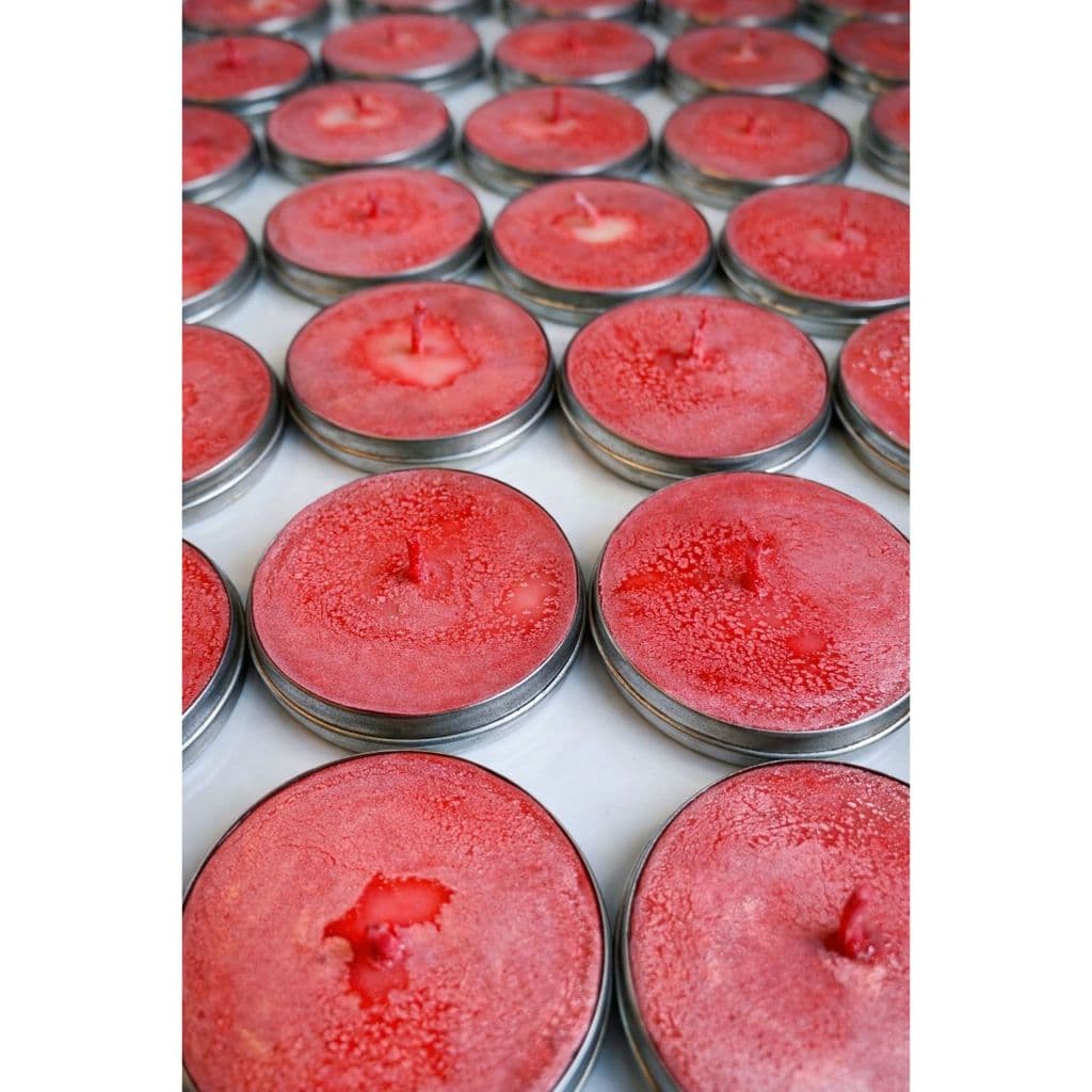 Latinhas de velas Aromaticas 200 velas variadas de cereja e avelã e flor de cerejeira, as velas mais lindas