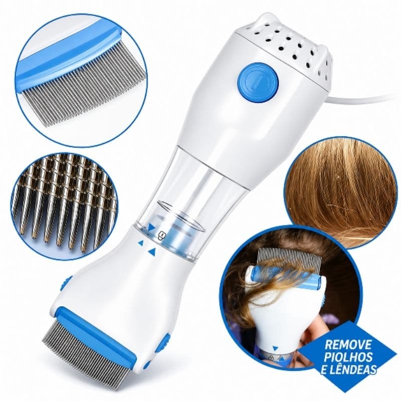 PENTE ELÉTRICO PARA PIOLHOS PULGAS COM SUCÇÃO BIVOLT
