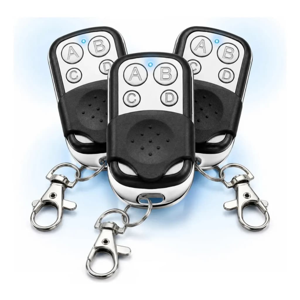 Controle Remoto Universal para Portão Elétrico Eletrônico Garagem com Chaveiro 433mhz 4 Botões
