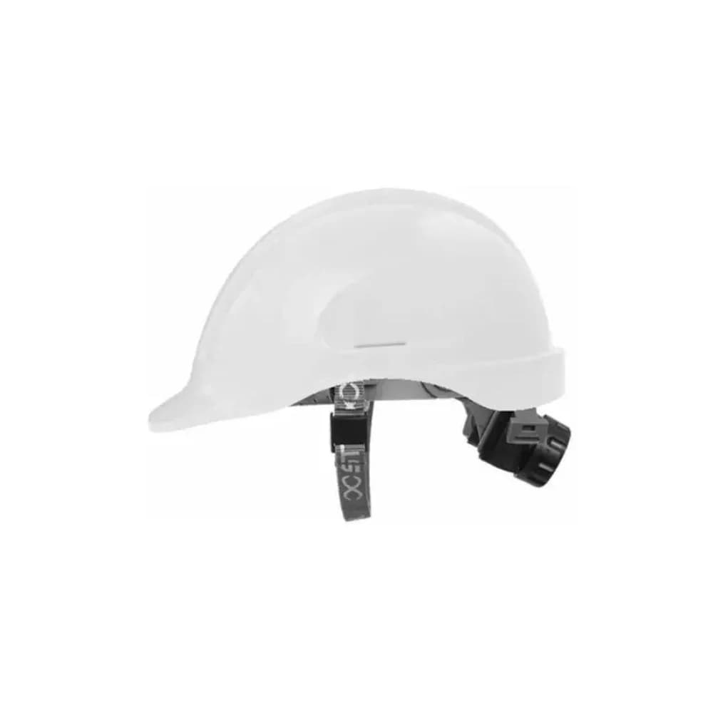 Capacete de Segurança Steelflex Turtle Branco com Suspensão e Jugular - Leve, Resistente e Confortável