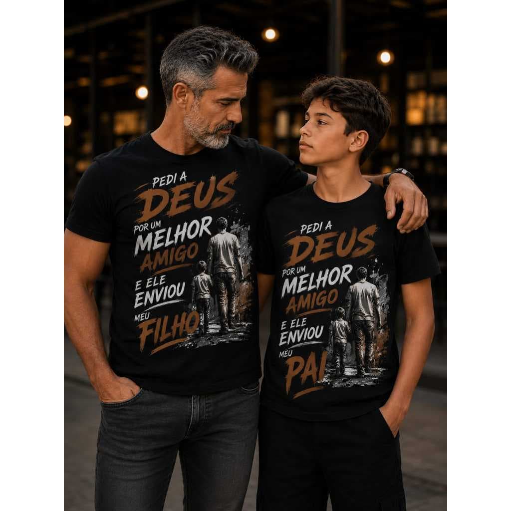 kit 2 camisetas pai e filho melhores amigos dia dos pais papai promoção