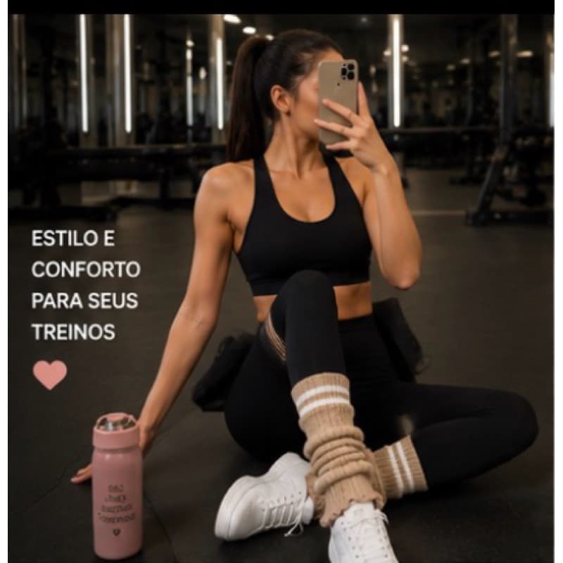 * Polaina Feminina Premium | Ideal para Academia, Pilates, Yoga, Ballet e Looks de Inverno