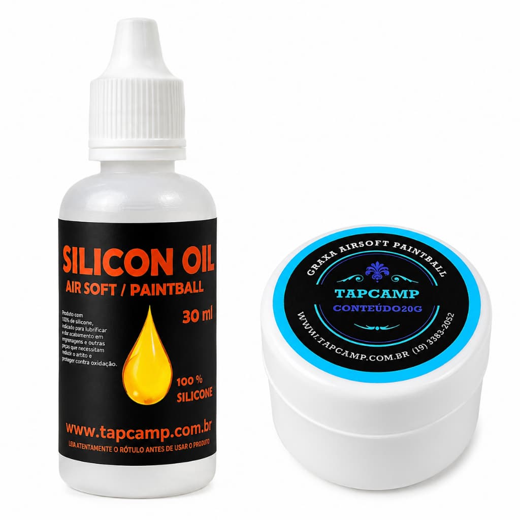 Kit Graxa Marcador Paintball E Óleo Silicone Hop Up Airsoft