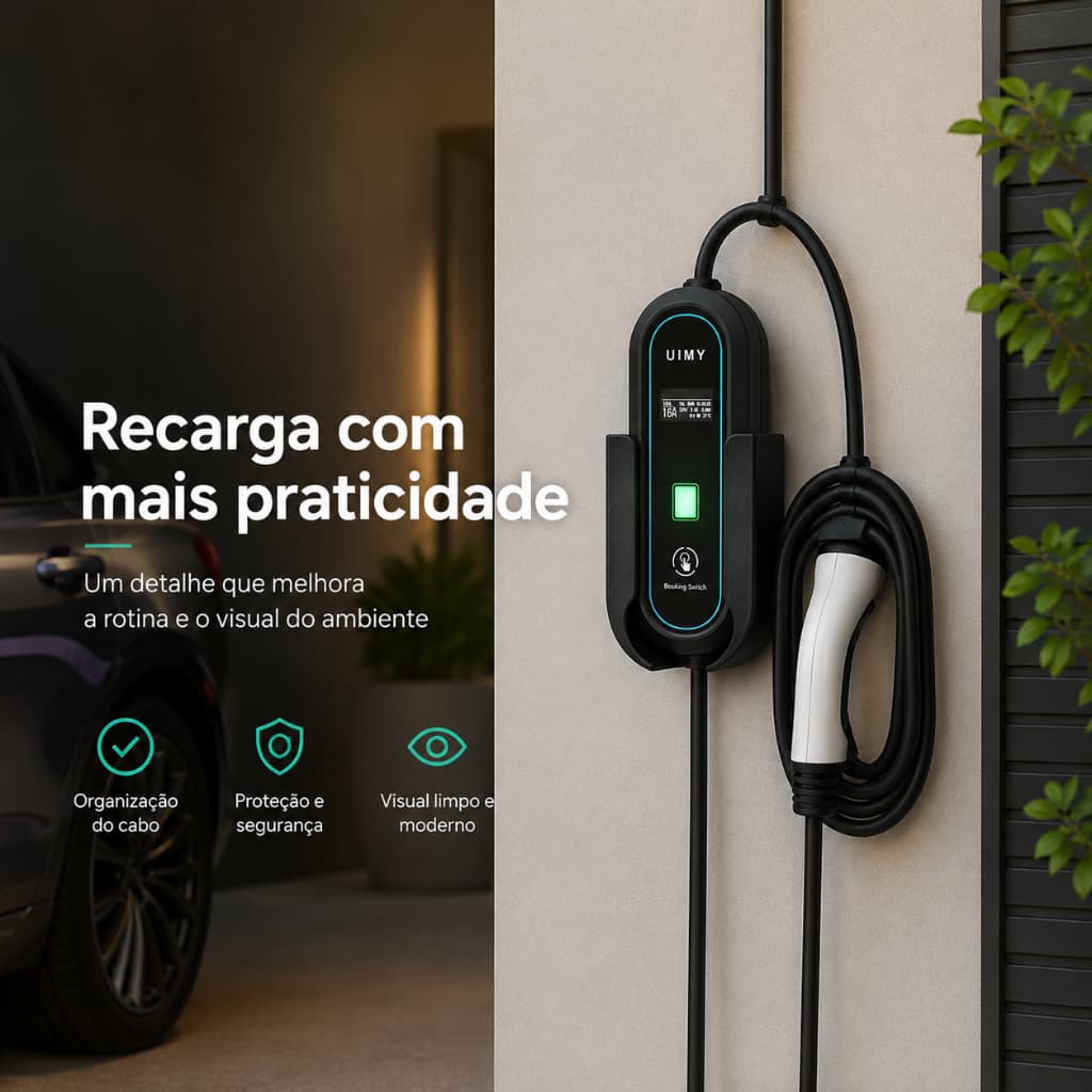 Suporte de Parede para Carregador Veicular Portátil UIMY Organizador em Impressão 3D