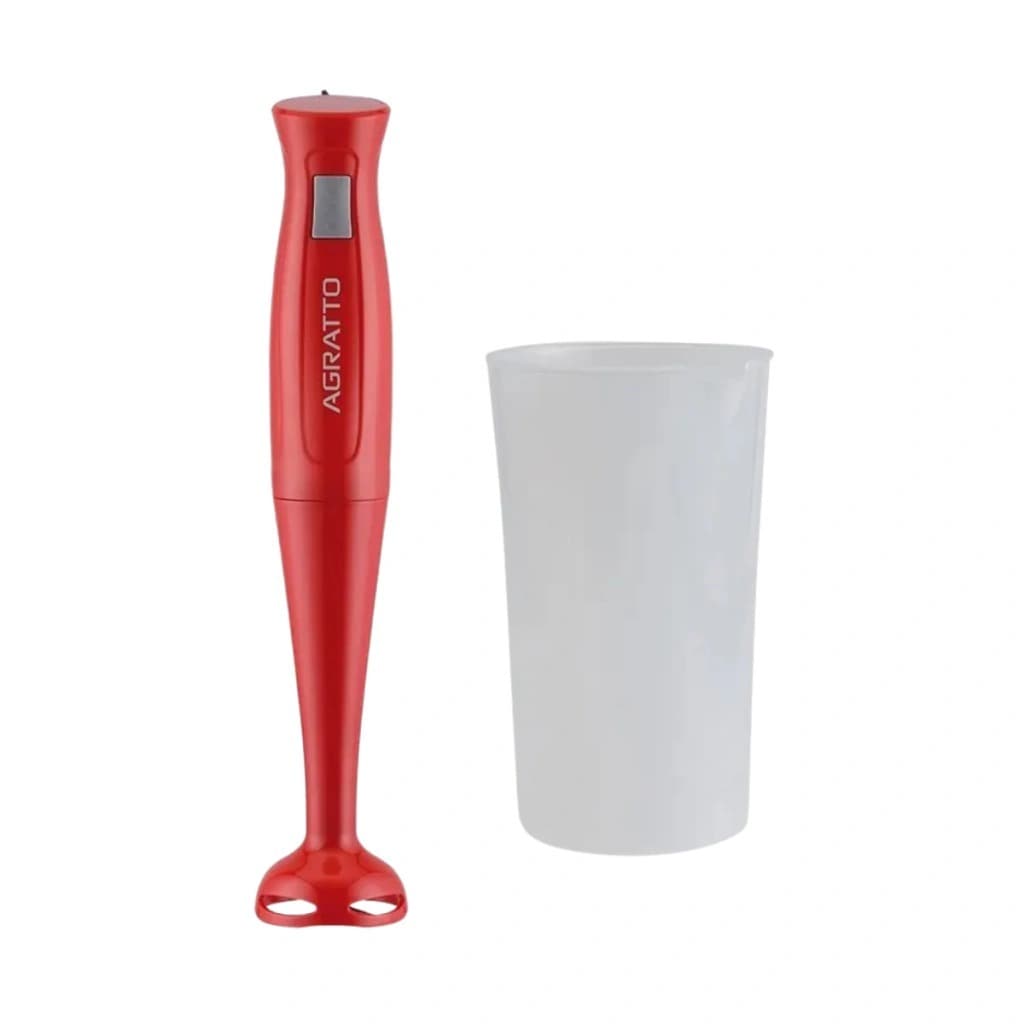 Mixer De Mão Agratto MXV-01 Com Copo 700ml Lâminas Em Aço Inoxidável Design Compacto Para Misturar Triturar E Preparar R