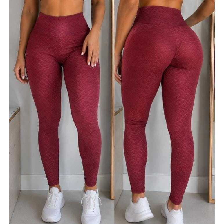calça leguing bordo treino academia casual poliamida