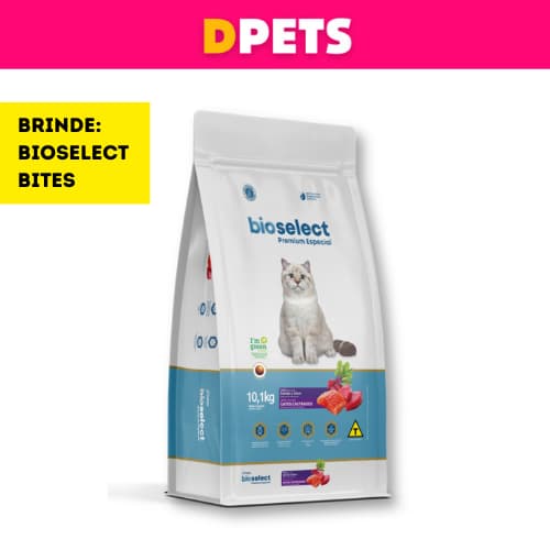 Ração Bioselect Premium Especial Para Gatos Castrados 10kg Sabor Salmão e Atum + Brinde