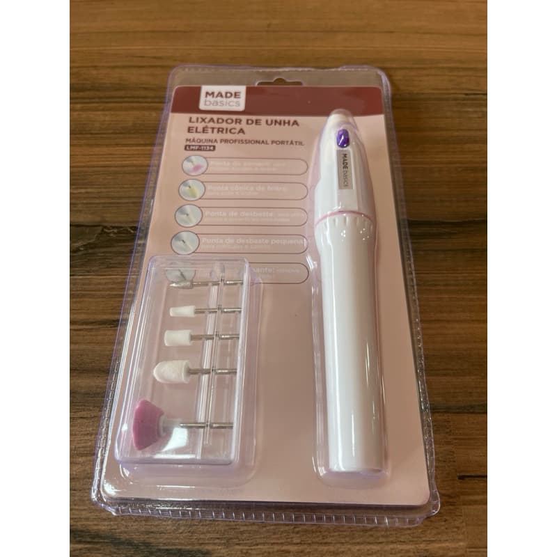 Lixador de Unha Elétrica Profissional Portátil – Made Basics | 5 Pontas Inclusas