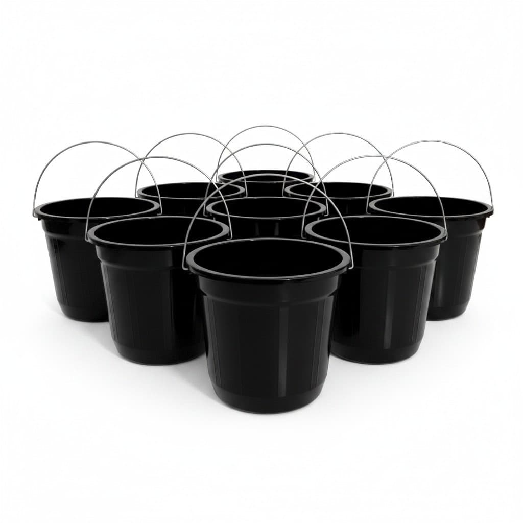 Kit 10 Baldes Plástico 5 Litros com Alça de Ferro – Ideal para Gelo e Eventos