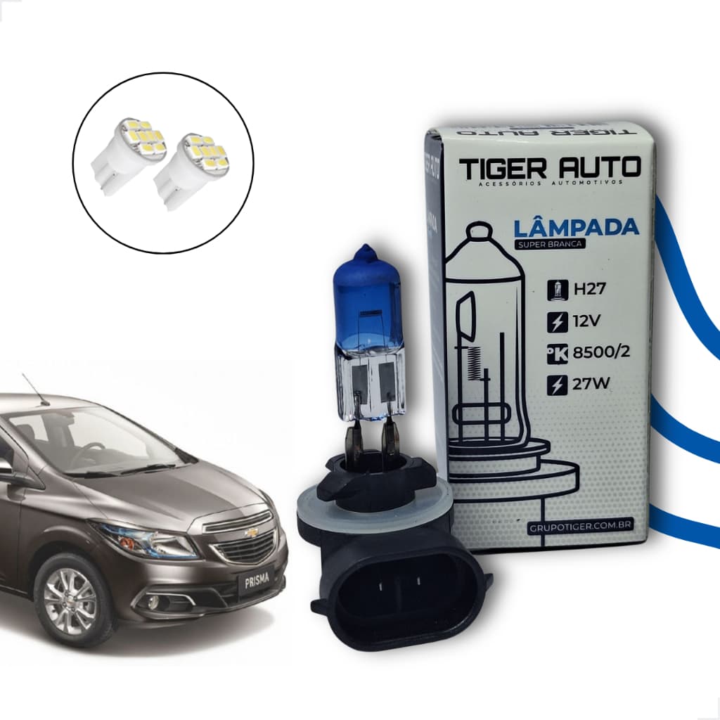 Kit de Lâmpadas Halógena Super Branca H27 Farol Milha para Prisma 2013 2014 2015 2016