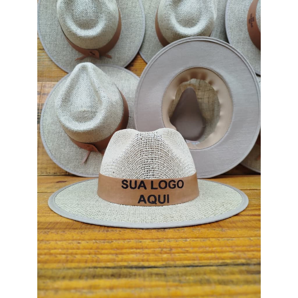 Kit 20 Chapéus Juta com FORRO e sua LOGO personalizado a LASER