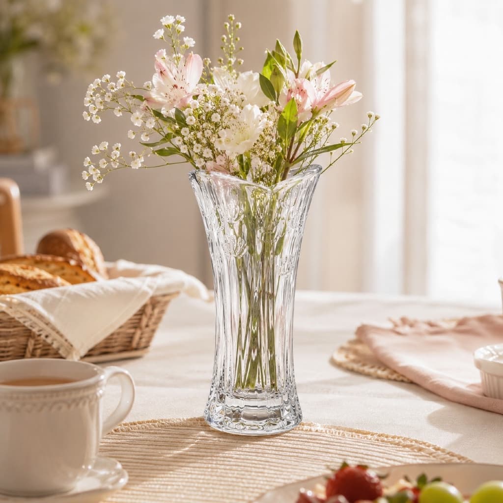Vaso Em Vidro Transparente Para Flores Decorativo Para Mesa