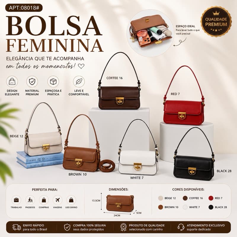 BOLSA FEMININA PREMIUM 08018