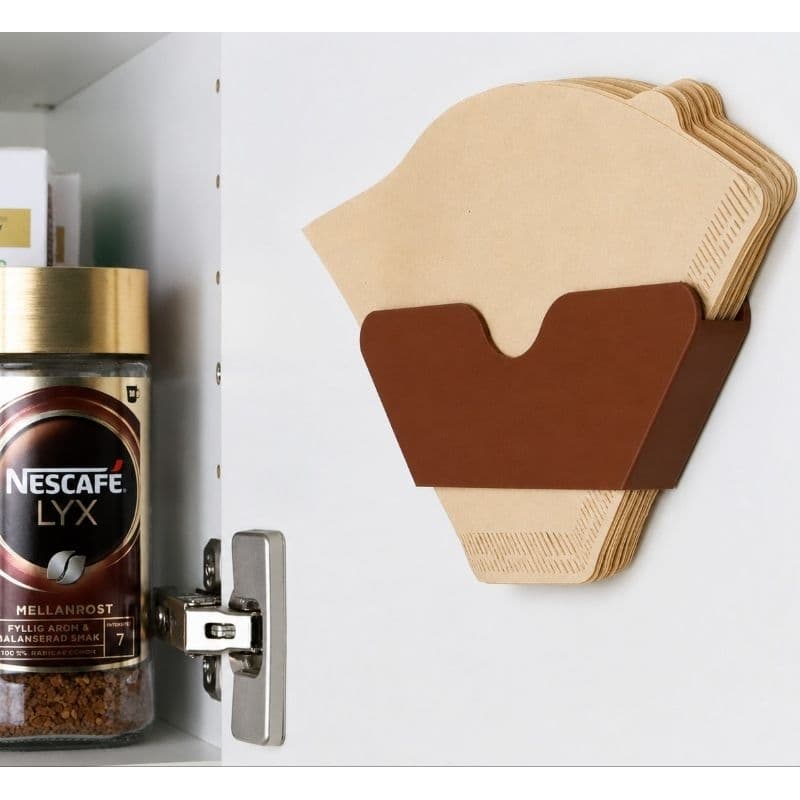 Suporte de parede e portas de armarios para filtros de café n 102 e 103