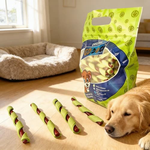 Petisco Bifinho Cachorro 1kg Osso Palito Mentolado Menta Gd Dogs Cães Cachorros Pet Macio Premium Mastigável