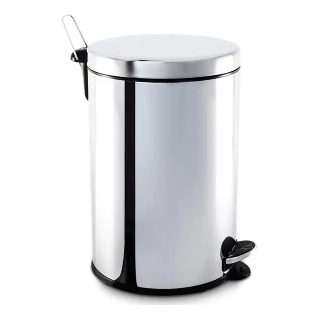Lixeira Aço Inox Com Pedal E Balde 20 Litros Decorline