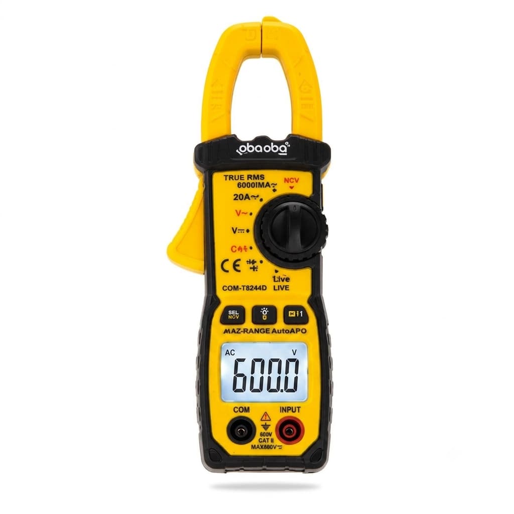 Alicate Amperimetro Multimetro Digital True RMS Com Lanterna E NCV Capacimetro 600V