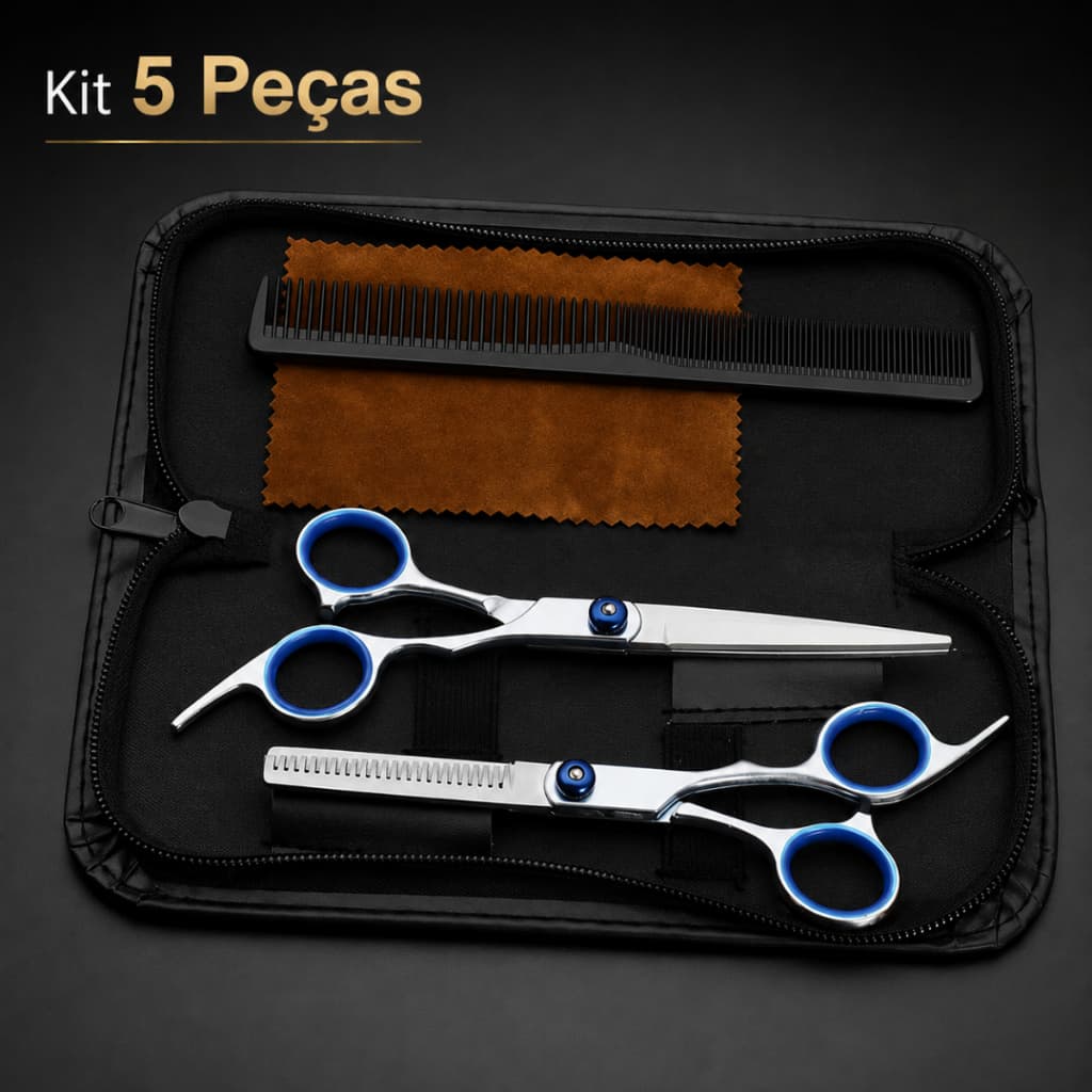 Kit 2 Tesoura De Cabeleireiro Profissional De Aço Inoxidável Corte Ferramentas De Estilo
