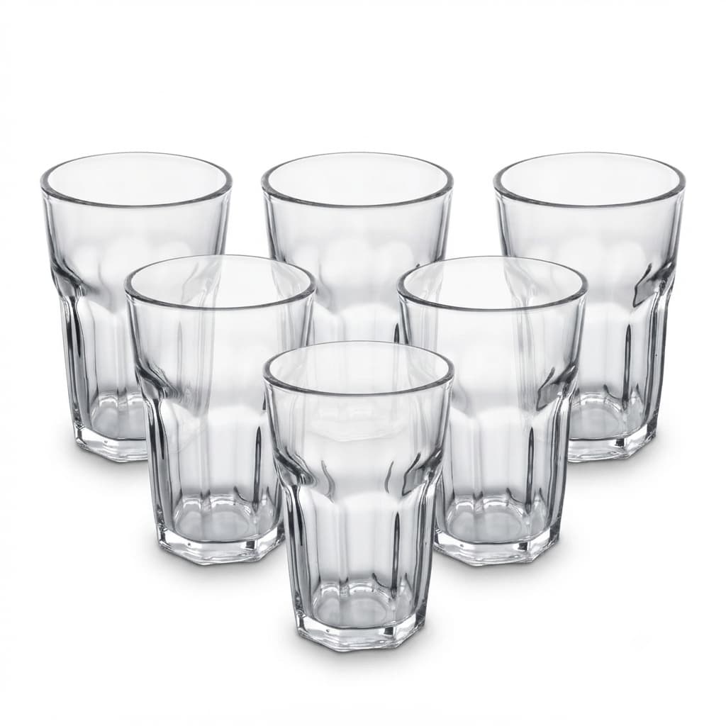 Jogo com 6 Copos Otto 310ml em Vidro Dolce Home | Copos Elegantes para Mesa Posta
