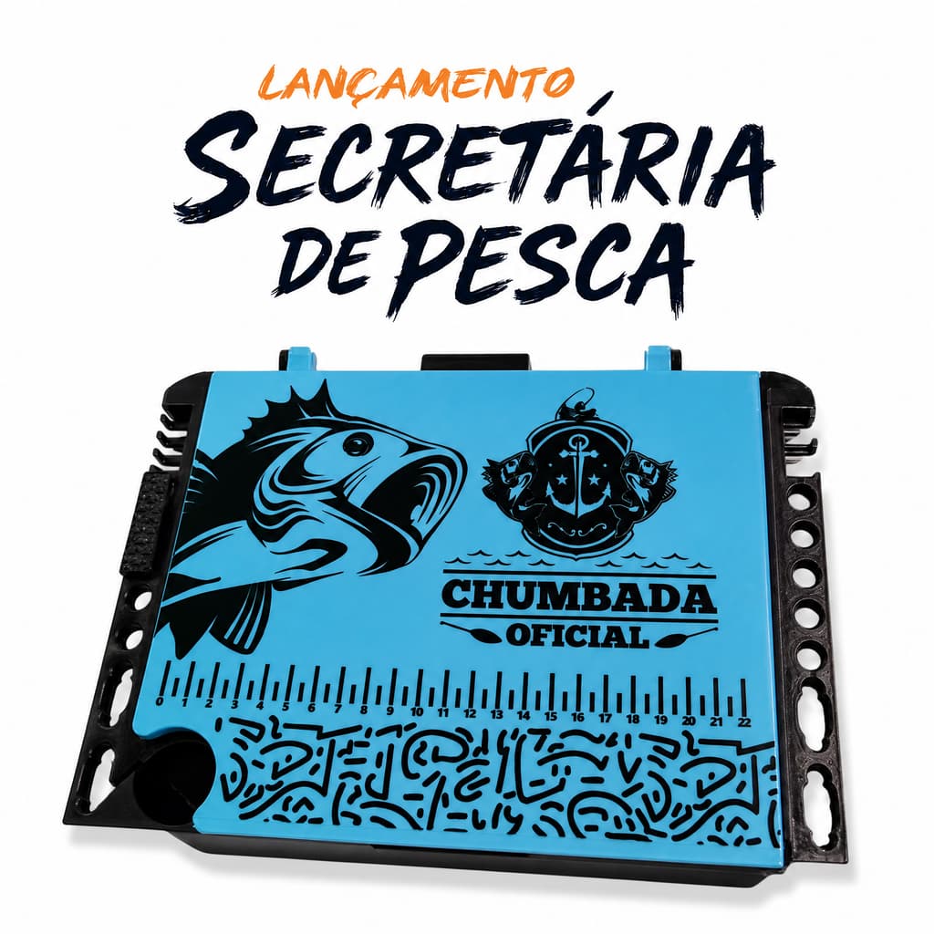 Secretária de Pesca Chumbada Oficial Estojo Organizador Tralha Iscas Acessórios Pesca de Praia