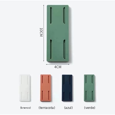 Kit 20 Suportes Adesivos para Filtro de Linha e Extensão | Organizador Multiuso de Parede