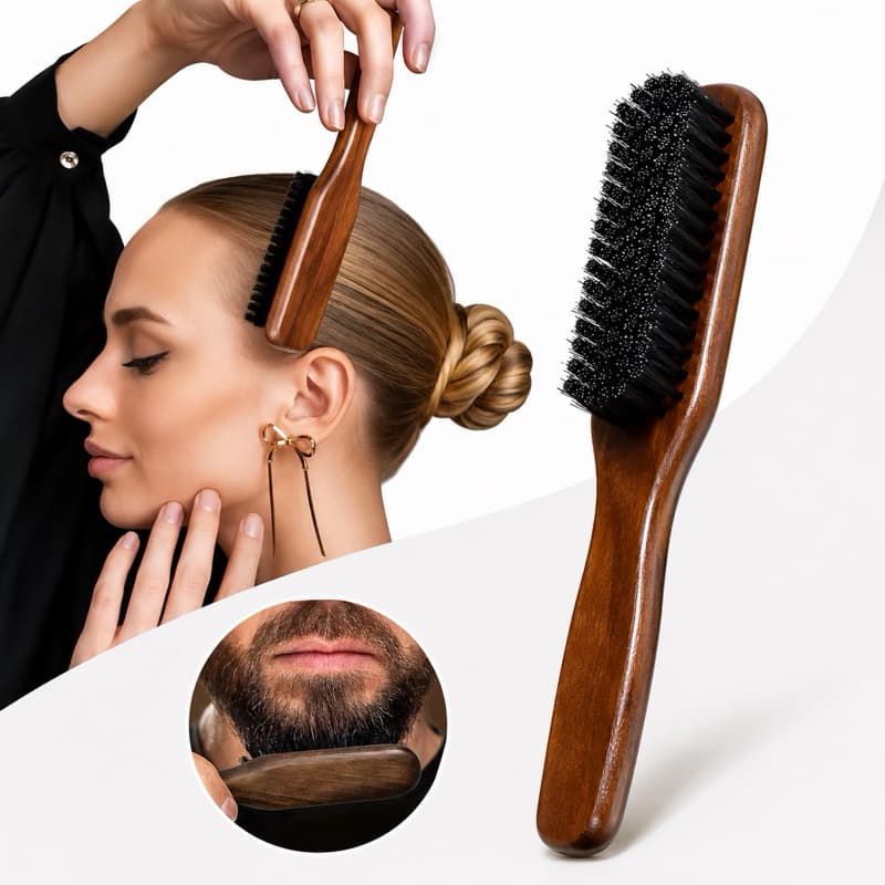Escovinha Escova Pente Madeira Barba Cabelo Bigode Disfarce WM MIX