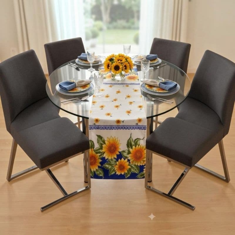 Caminho de Mesa de Oxford, de 1,36cm X43cm Trilho de Mesa elegante, Para mesa de 4 cadeiras Passadeira, caminho floral