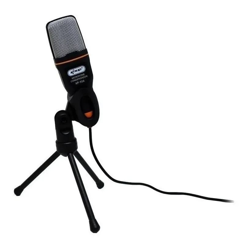 MICROFONE CONDENSADOR ENTRADA USB KP-916