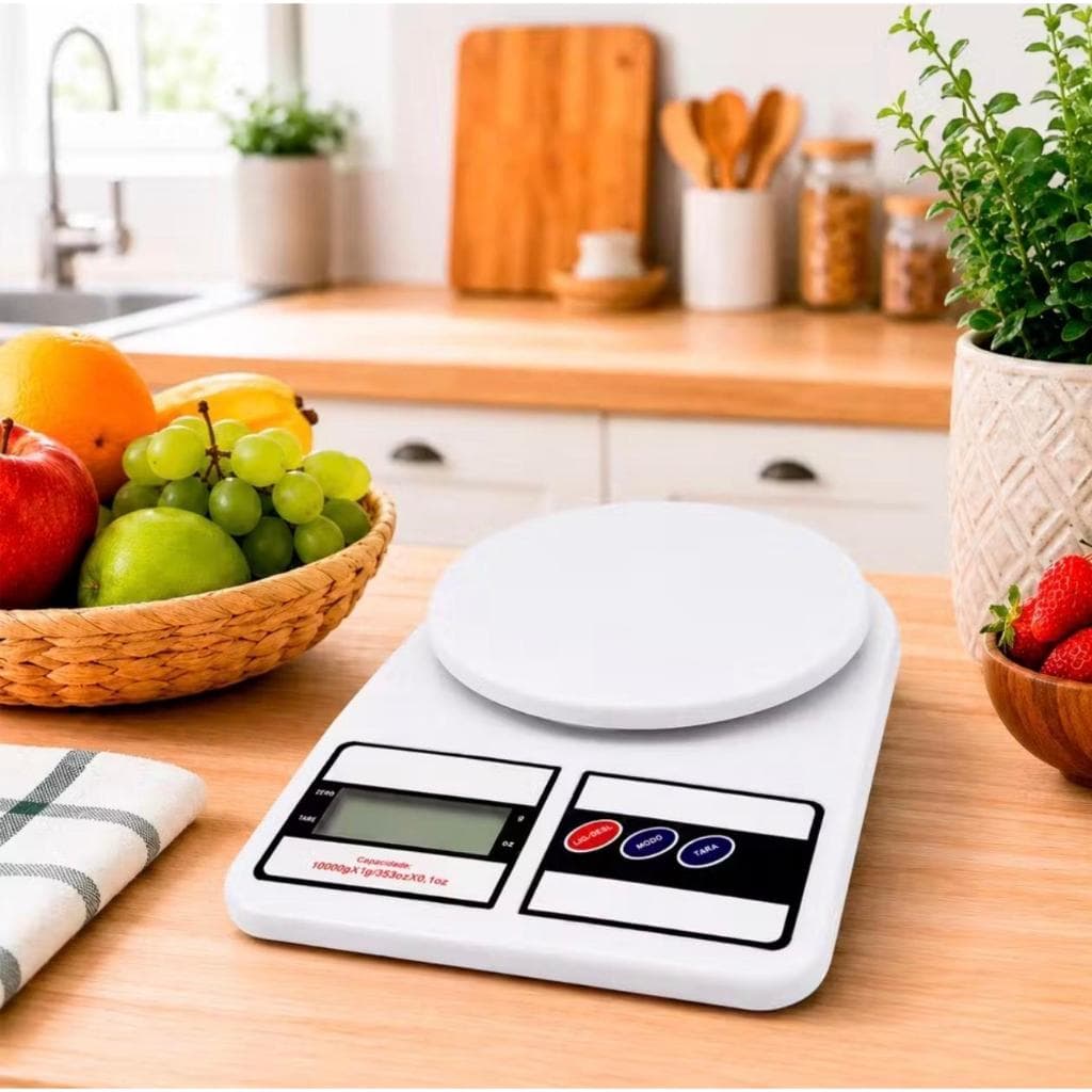 Balança Digital de Cozinha 10 kg – Precisão para o seu dia a dia!  Leve mais praticidade e precisão para sua cozinha.