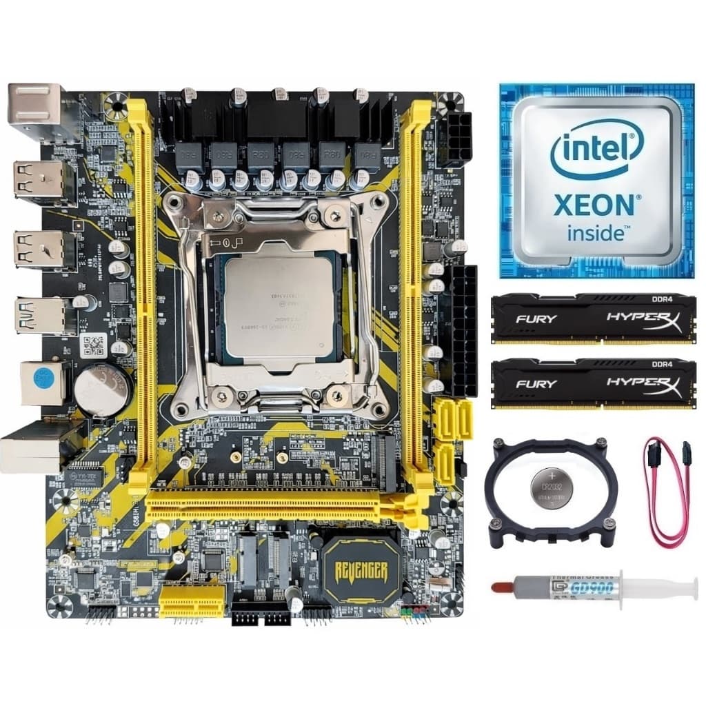 Kit Gamer X99 Xeon E5 2660 v3/ 8GB-16GB DDR4/ Pilha + Pasta